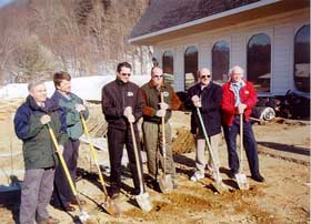 Ground breaking for the Springfield Royal Diner - February, 2003