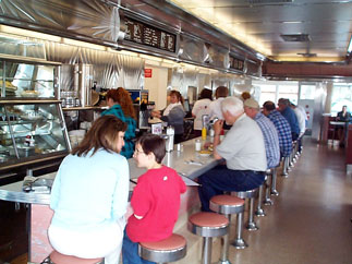 Lunchtime at the Springfield Royal Diner in Springfield, Vermont